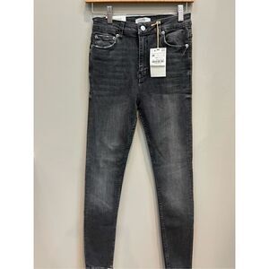 Zara 4 NWT premium denim collection slim skinny stilla grey stretchy jeans